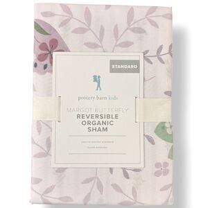 Pottery Barn Kids Reversible Margot Butterfly Organic Cotton Standard Sham NEW